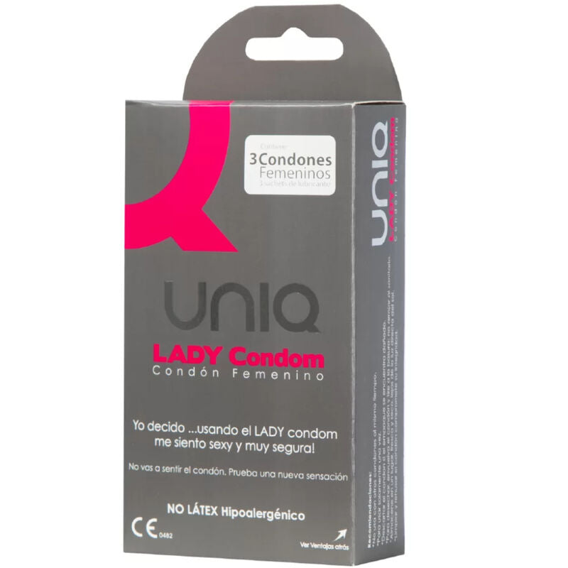 PRESERVATIVO FEMMINILE SENZA LATTICE 3 UNITÀ UNIQ LADY