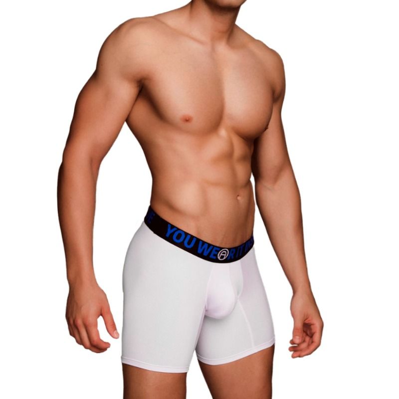UOMO - MS077 BOXER SPORTIVO LUNGO BIANCO TAGLIA L