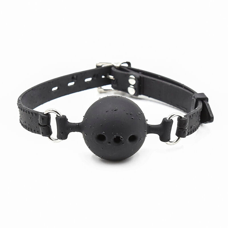 BAVAGLIO A SFERA IN SILICONE TRASPIRANTE - OHMAMA FETISH