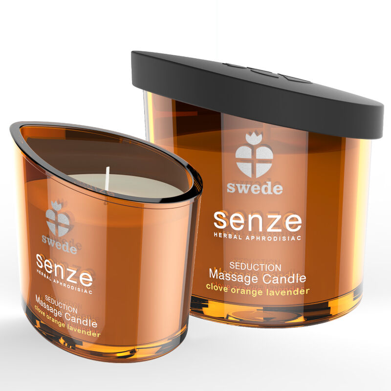 CANDELA DA MASSAGGIO SWEEDE SENZE SEDUCTION - CHIO DI garofano, ARANCIO, LAVANDA