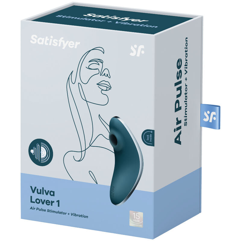SATISFYER VULVA LOVER 1 STIMOLATORE DI IMPULSI D''ARIA E VIBRATORE - BLU