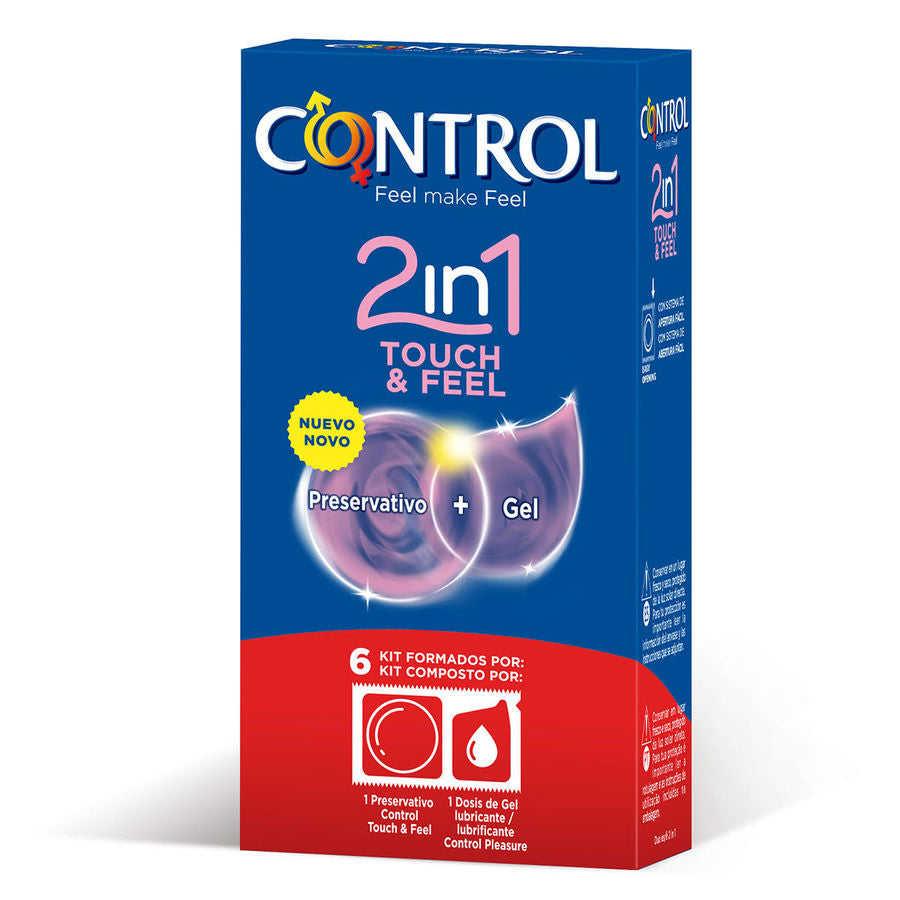 CONTROL 2 IN ONE TOUCH AND FEEL + LUBRICANT 6 UNITS